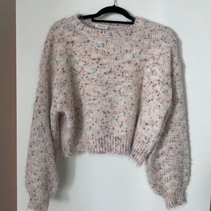 NWT Storia Speckled Fuzzy Sweater